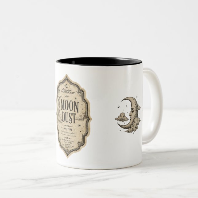Vintage Häxapotek Potionsetikett Kaffemugg (Framsida höger)