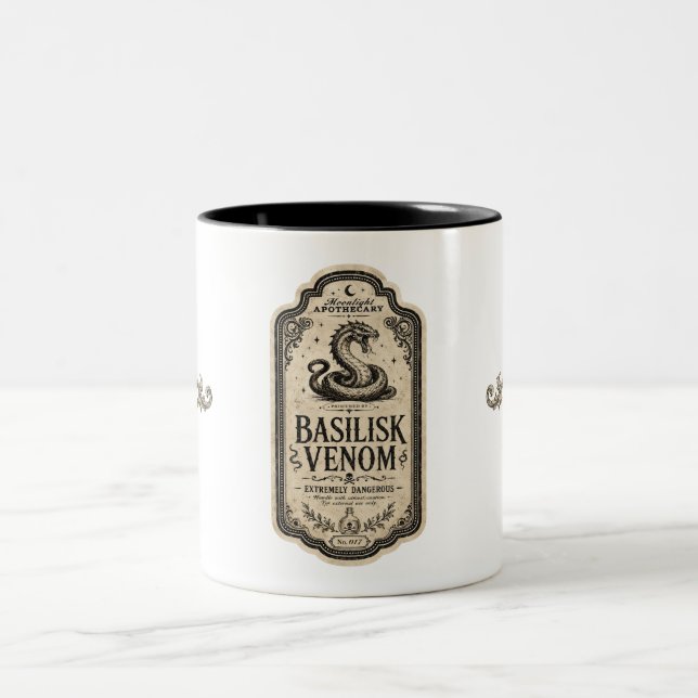 Vintage Häxapotek Potionsetikett Kaffemugg (Center)
