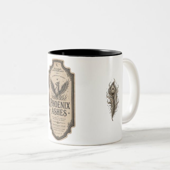 Vintage Häxapotek Potionsetikett Kaffemugg (Framsida höger)