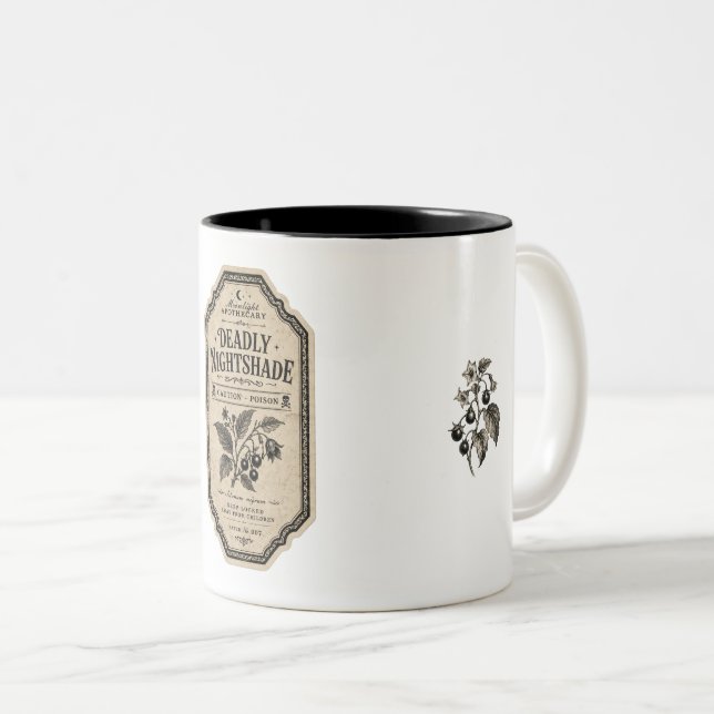 Vintage Häxapotek Potionsetikett Kaffemugg (Framsida höger)