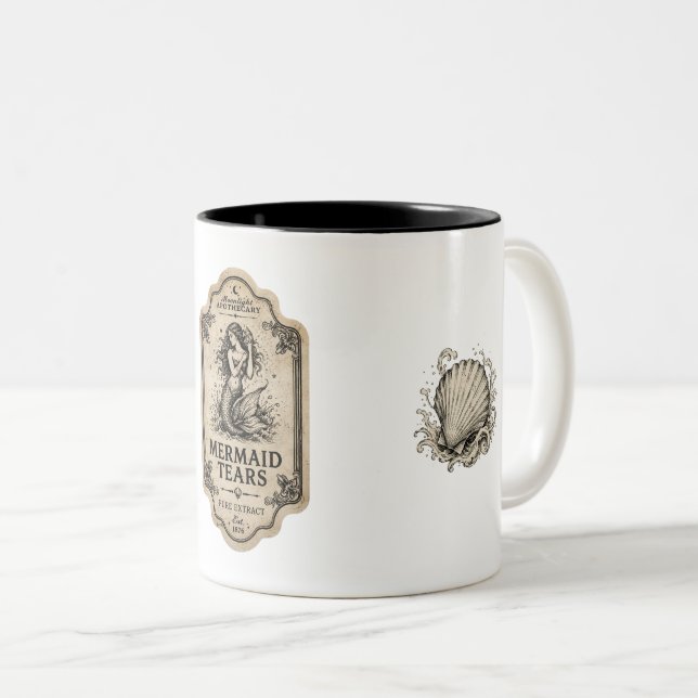 Vintage Häxapotek Potionsetikett Kaffemugg (Framsida höger)