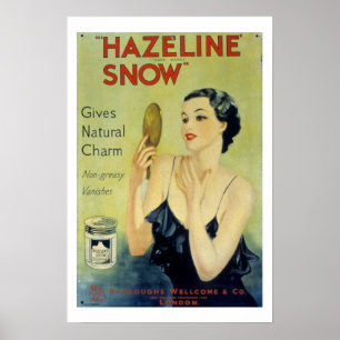 Vintage Hazeline Snö Makeup Lotion Poster