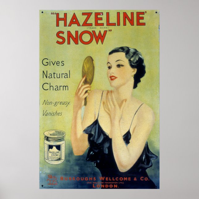 Vintage Hazeline Snö Makeup-plats Poster (Framsidan)