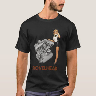 Vintage Hd Motorcykel Vtwin Shovelhead Engine Retr T Shirt