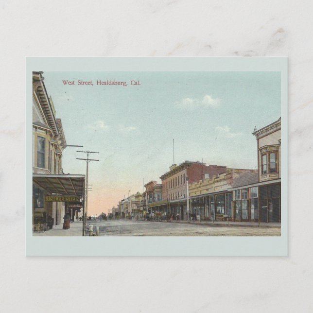 Vintage Healdsburg California Vykort (Framsida)