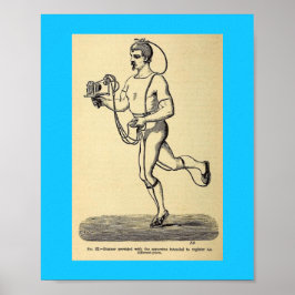 Vintage Health 1874 Pedometer Step Counter Tecknin Poster