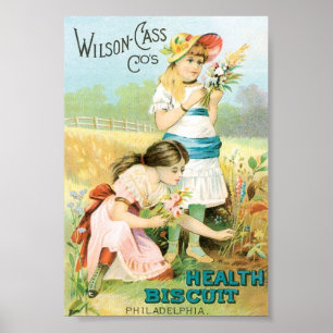 Vintage Health Biscuit Ad Poster