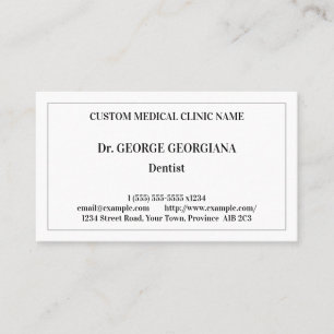 Vintage Health Care Professionell Affärskort Visitkort