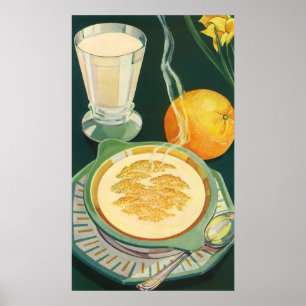 Vintage Health Mat, Beverages, Healthy Breakfast Poster
