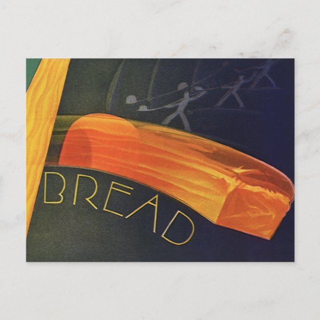 Vintage Healthy Mat, hel sädessäck Bröd Vykort (Framsida)