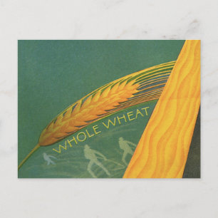 Vintage Healthy Mat, hel sädessäck Bröd Vykort