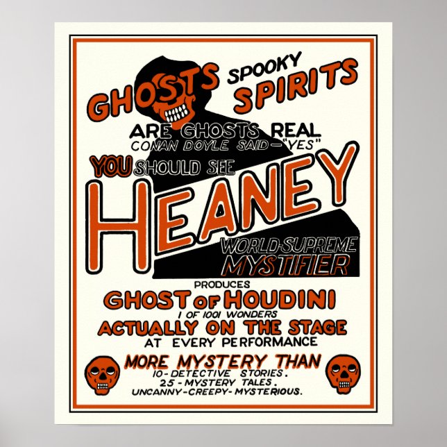 Vintage Heaney Spook Show Poster (Framsidan)