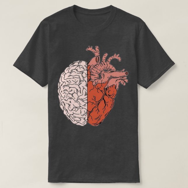 Vintage Heart Anatomy T Shirt (Design framsida)