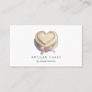 Vintage Heart Cake Artisan Cake Maker Visitkort