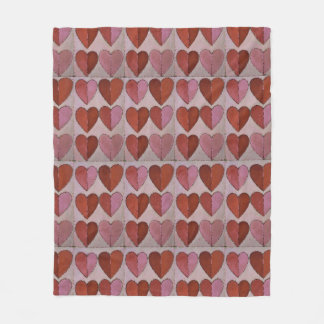 Vintage Heart Mönster Fleecefilt
