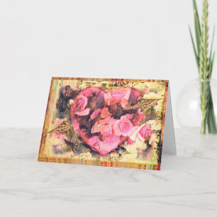 Vintage Heart n'Ro Valentine Greeting Card Helgkort
