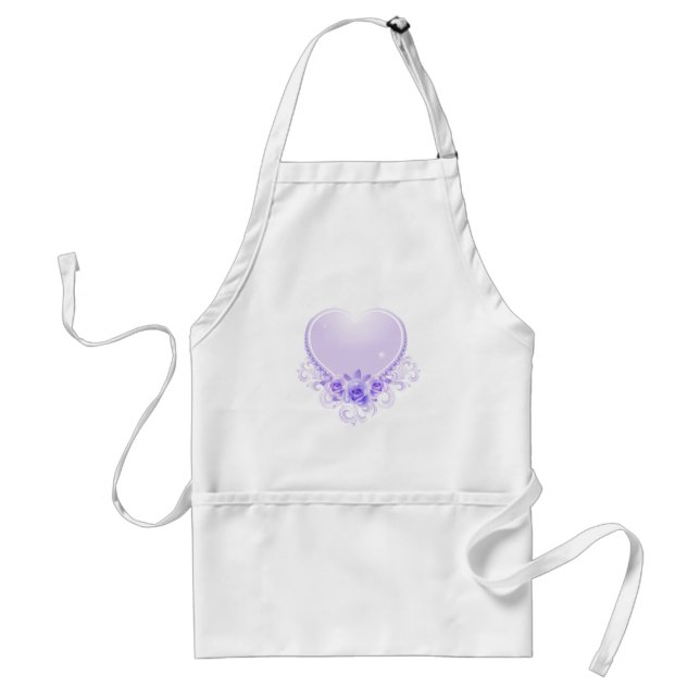 Vintage Heart och Ro Lavender Förkläde (Framsidan)