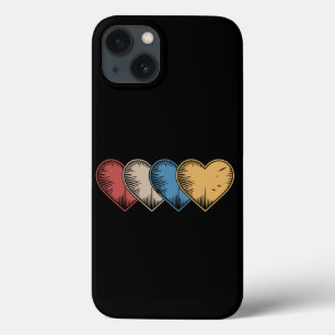 Vintage Hearts Cool Retro Alla Hjärtans Dag Presen