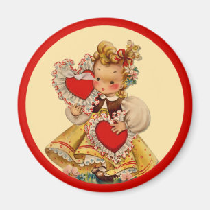 Vintage Hearts, raring Magnet