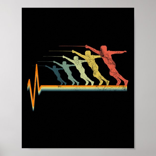 Vintage Heartslag Gift Kärlek Gift Poster (Framsidan)