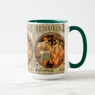 Vintage Heidsieck & Co Monopole Reims Vin-etikett Mugg