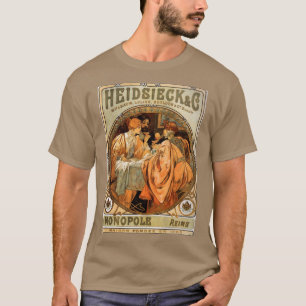 Vintage Heidsieck & Co Monopole Reims Vin-etikett Tee