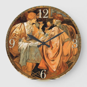 Vintage Heidsieck & Monopole Reims vinetikett för Stor Klocka