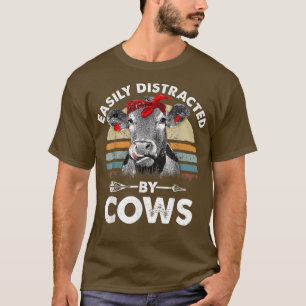 Vintage Heifer Cow uppdelad på ett enkelt sätt av T Shirt