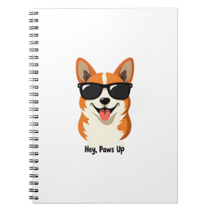 Vintage Hej, Paws Up Corgi med solglasögon Söt Do Anteckningsbok