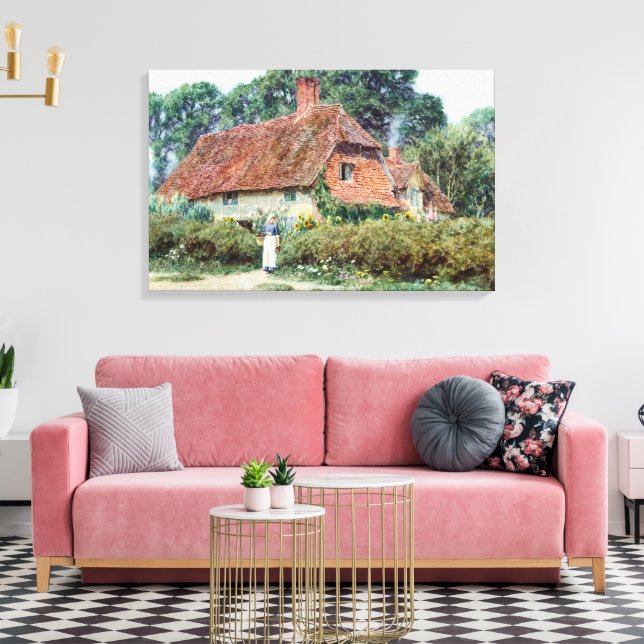 Vintage Helen Allingham by Cottage Grind Canvastryck (Insitu (Vardagsrum))