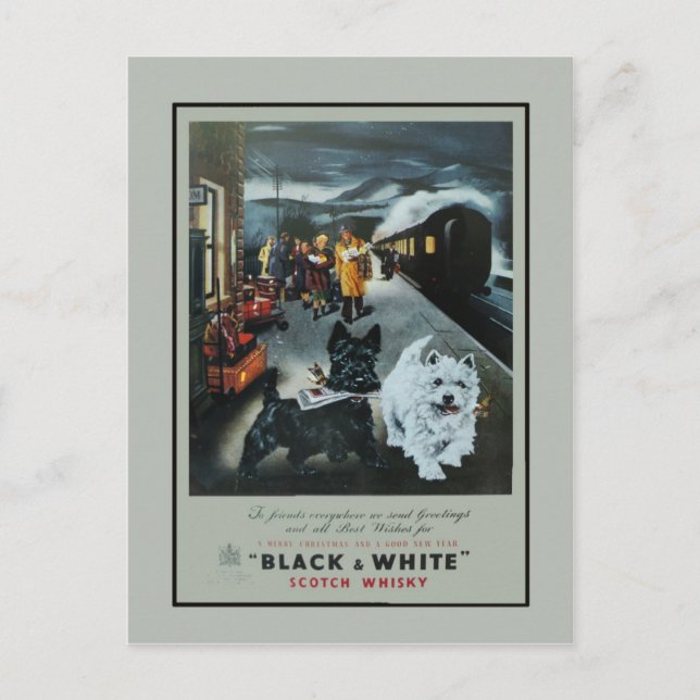 Vintage Helgdag Annons vykort (Framsida)