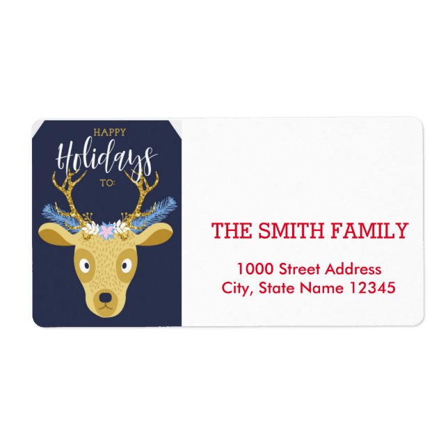 Vintage-Helgdag-etikett Fraktsedel (Framsidan)