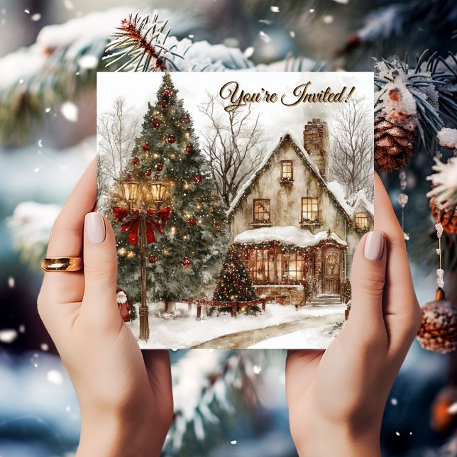 Vintage Helgdag House Party Inbjudningar (Skapare uppladdad)