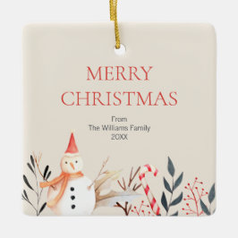 Vintage Helgdag-jul Julgransprydnad Keramik