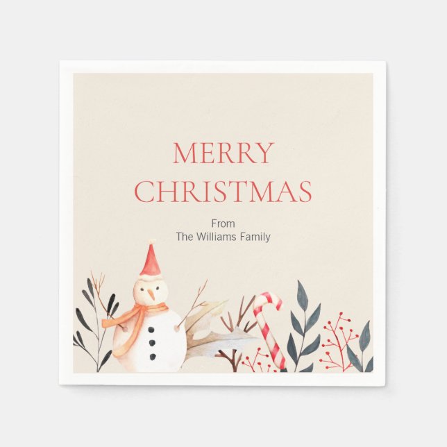 Vintage Helgdag-jul Pappersservett (Framsidan)