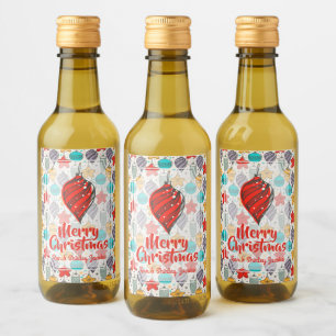 Vintage Helgdag Julgran Ornaments Mini Vinetikett