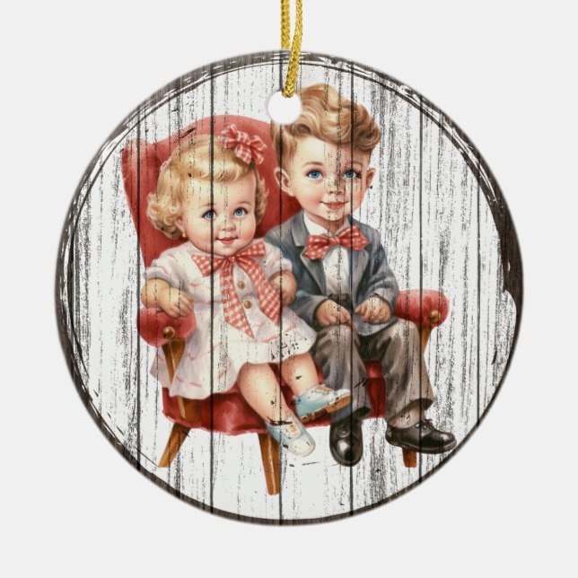 Vintage Helgdag - julprydnad Julgransprydnad Keramik (Framsidan)