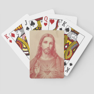 Vintage Helig Heart of Jesus Casinokort