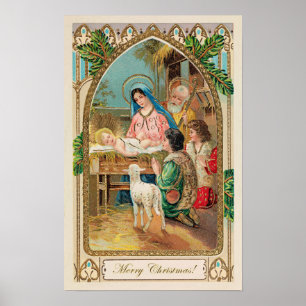Vintage Heliga Nativitet Poster