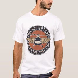 Vintage helikopterpilotmärke – Retro Aviation Em T Shirt