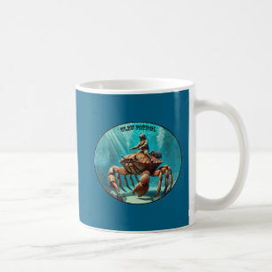 Vintage Helmet Diver Riding a Giant Crab URM Kaffemugg