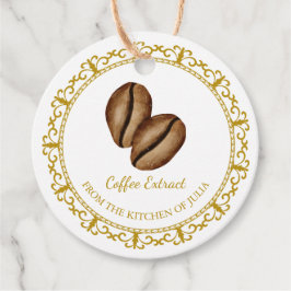 Vintage Hemmagjord Kaffeextrakt Hang Tag Gåvor Etiketter