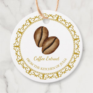 Vintage Hemmagjord Kaffeextrakt Hang Tag Gåvor Etiketter