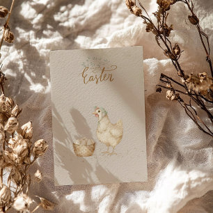 Vintage Hen och Eggs Land Farm Helg Vykort