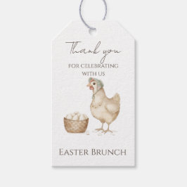 Vintage Hen och Eggs Land Farm Presentetikett