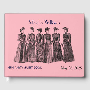 Vintage Hen Party Guestbook Gästböcker