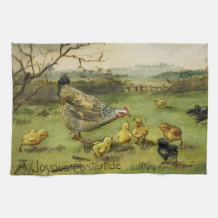 Vintage Hen Påsk Helgdag Kökshandduk
