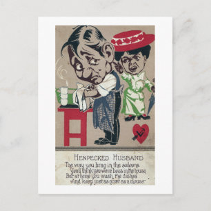Vintage Hen Pecked Make Vykort