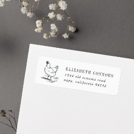 Vintage Hen | RETURADRESS Etikett