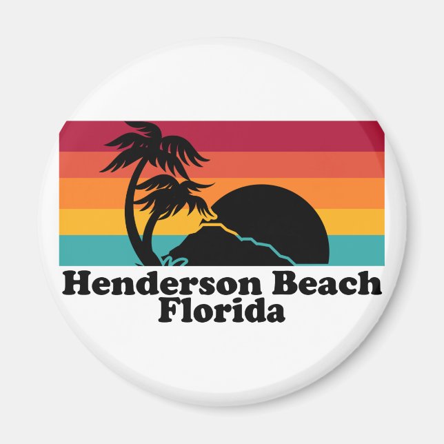 Vintage Henderson Beach Florida Magnet (Framsidan)